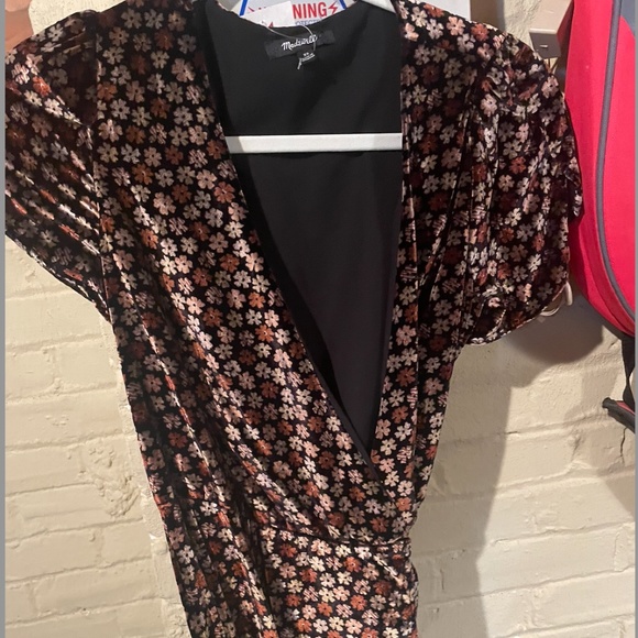 Madewell Velvet Floral Dress - Picture 3 of 3